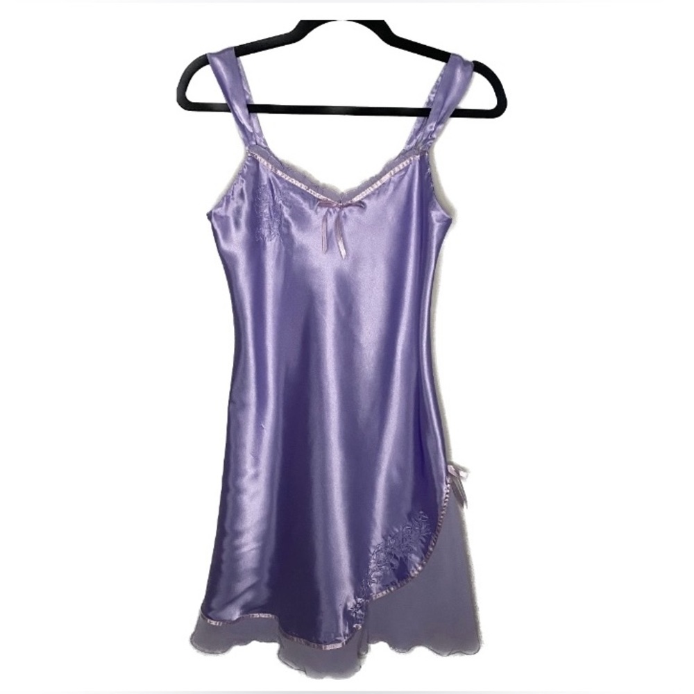 SOLD! Enchanting! Lavender Slip Dress with Rose Embroidery